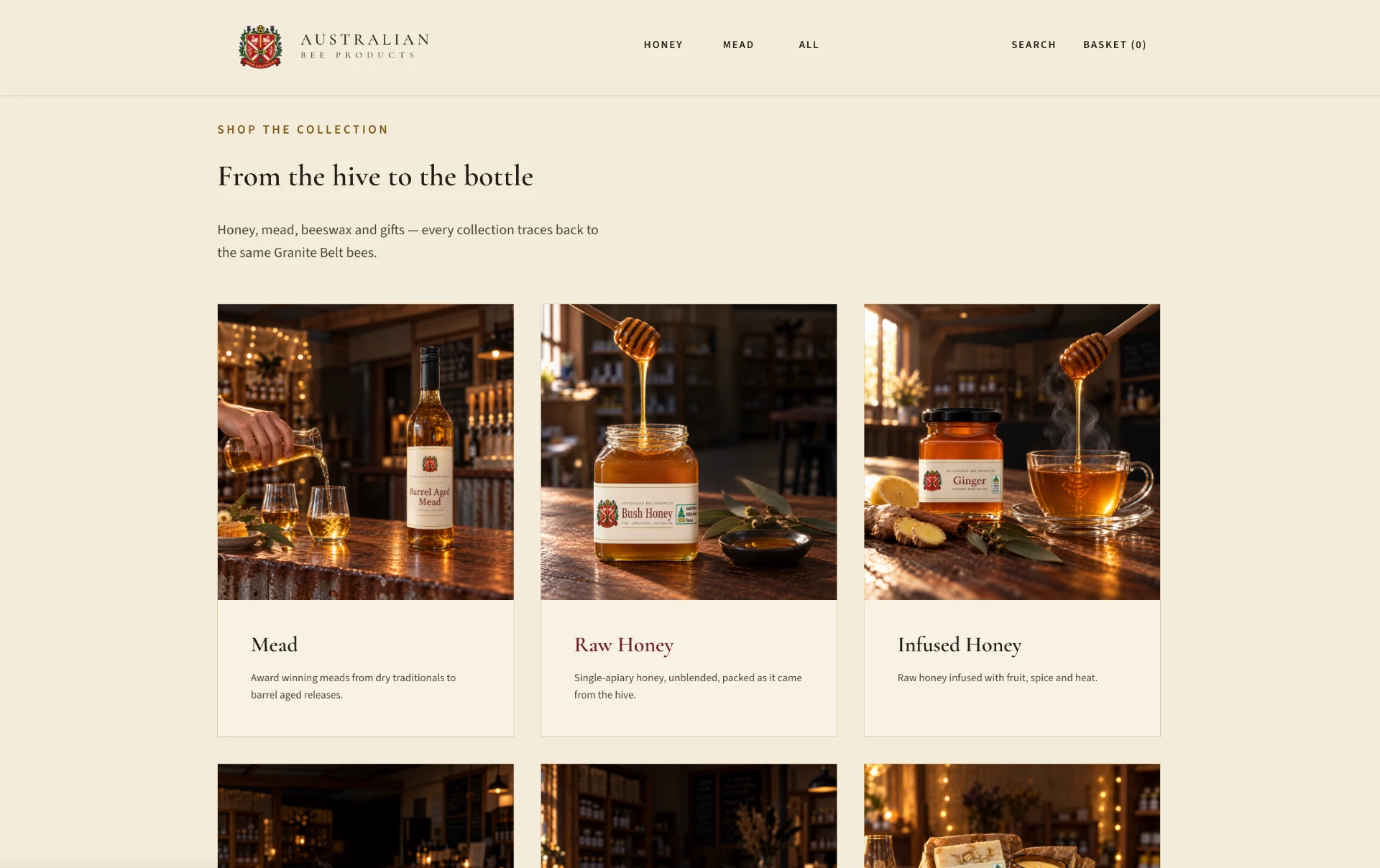 Australian Bee Products website