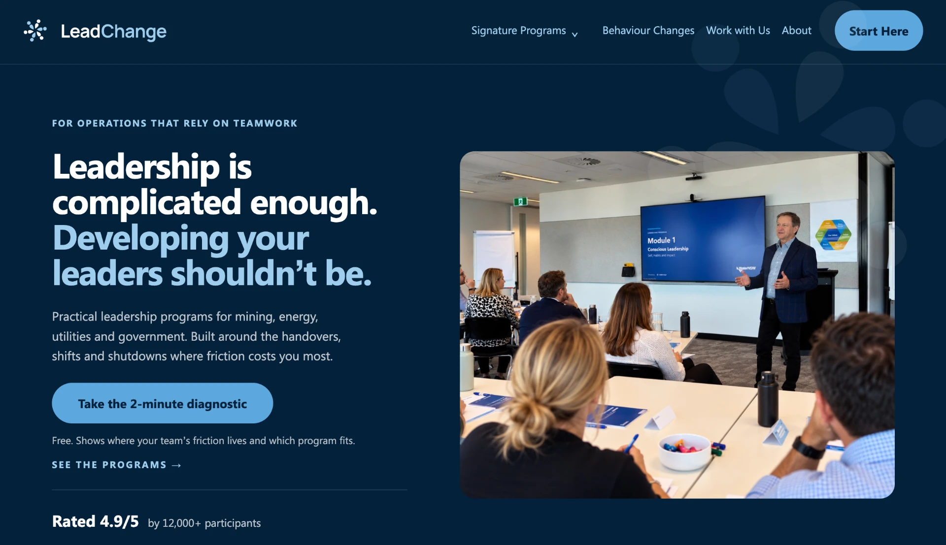 LeadChange website