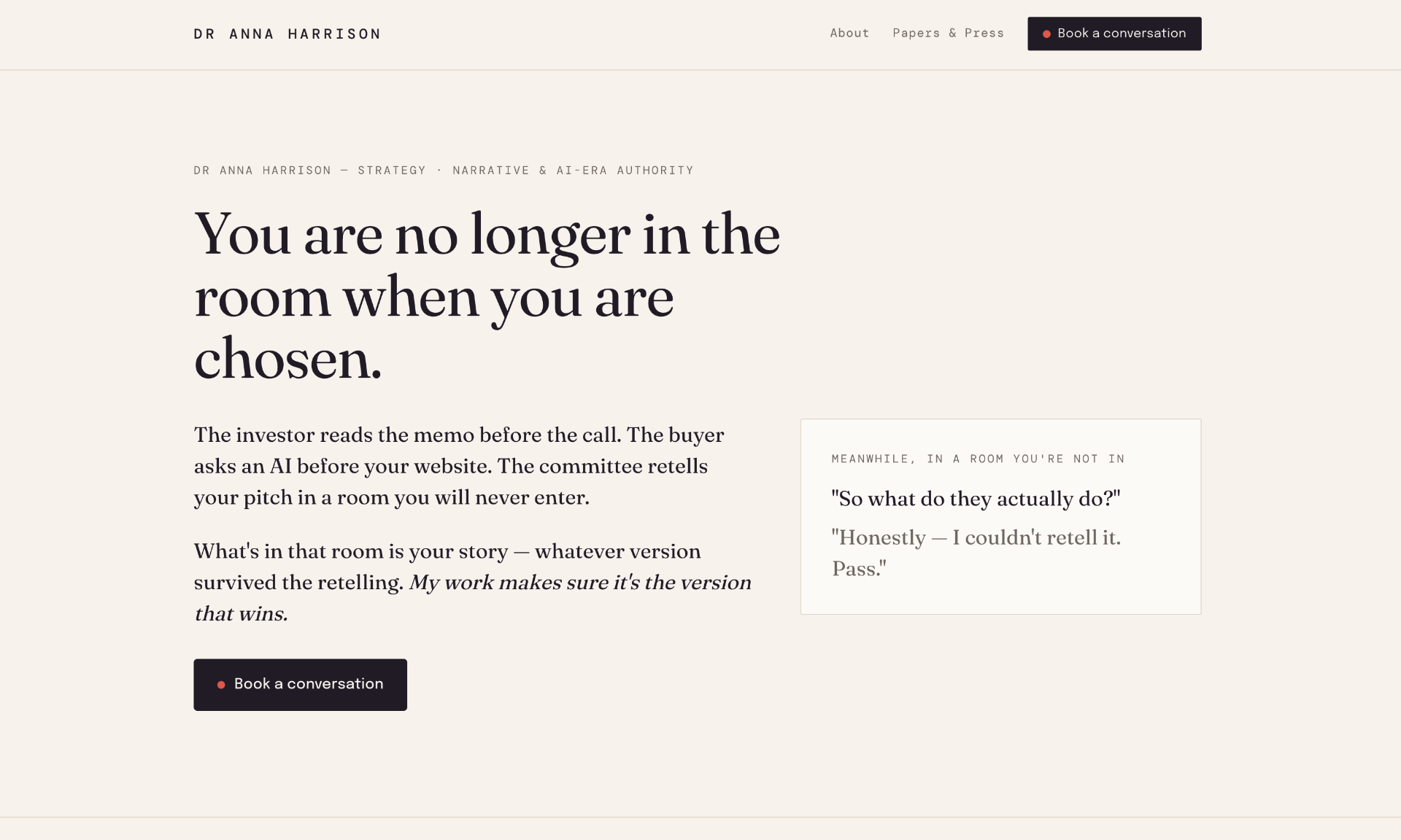 Dr Anna Harrison website
